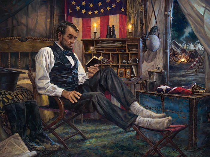 In the Darkest Hour - Lincoln at Antietam - Studio Canvas Giclée (small)